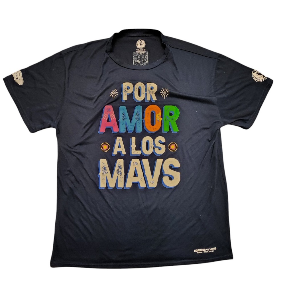 Dallas Mavericks NBA Hispanic Heritage Night Adult XL Short Sleeve Shirt New